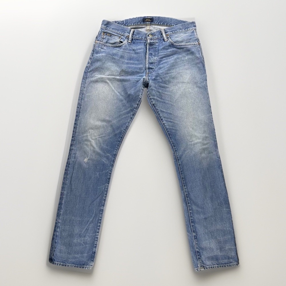 Polo Ralph Lauren Men's 34x34 Sullivan Slim Jeans Button Fly Distressed USA
